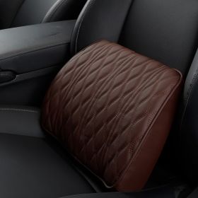 Car headrest, car neck pillow, backrest, car seat, universal car lumbar support set (Option: Coffee color waist)