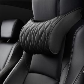 Car headrest, car neck pillow, backrest, car seat, universal car lumbar support set (Option: Black headrest)