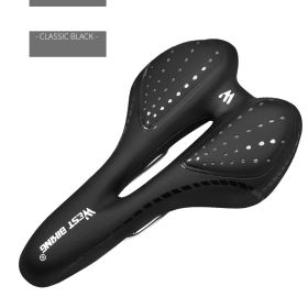 Bike Seat Cushion Silicone Thickened Soft And Comfortable (Option: A Black)