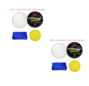 Car Diamond Crystal Wax Black Wax Coating Waxing Polishing Sewage Crystal Hard Wax (Option: White-Set1x2)