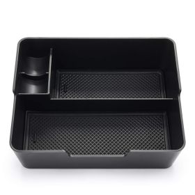 Car seat central storage box (Color: Black)