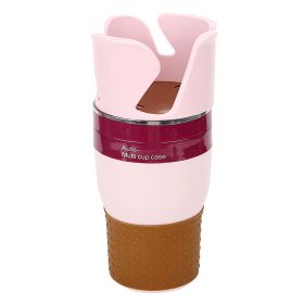 Car Cup Holders Car-styling Car Truck Drink Water Cup Bottle Can Holder Door Mount Stand ABS Rubber Drinks Holders (Color: Pink)