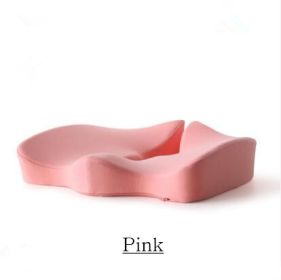 Memory Foam Seat Cushion Breathable Beautiful Buttocks Chair (Color: Pink)