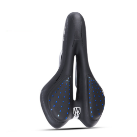 Bike Seat Cushion Silicone Thickened Soft And Comfortable (Option: Black blue)