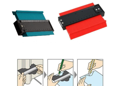 Radial Ruler Contour Gauge Taker Profile Gauge (Option: Blue150 mm and red250 mm)