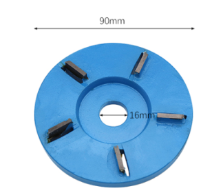 Meterk Six Teeth Power Wood Carving Disc Tool Milling Cutter For 16mm Aperture Angle Grinder Power Tool Accessories (Option: Curved 5 teeth)