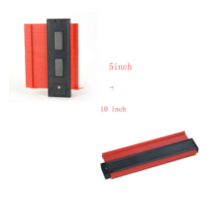 Radial Ruler Contour Gauge Taker Profile Gauge (Option: 10in+5in red)